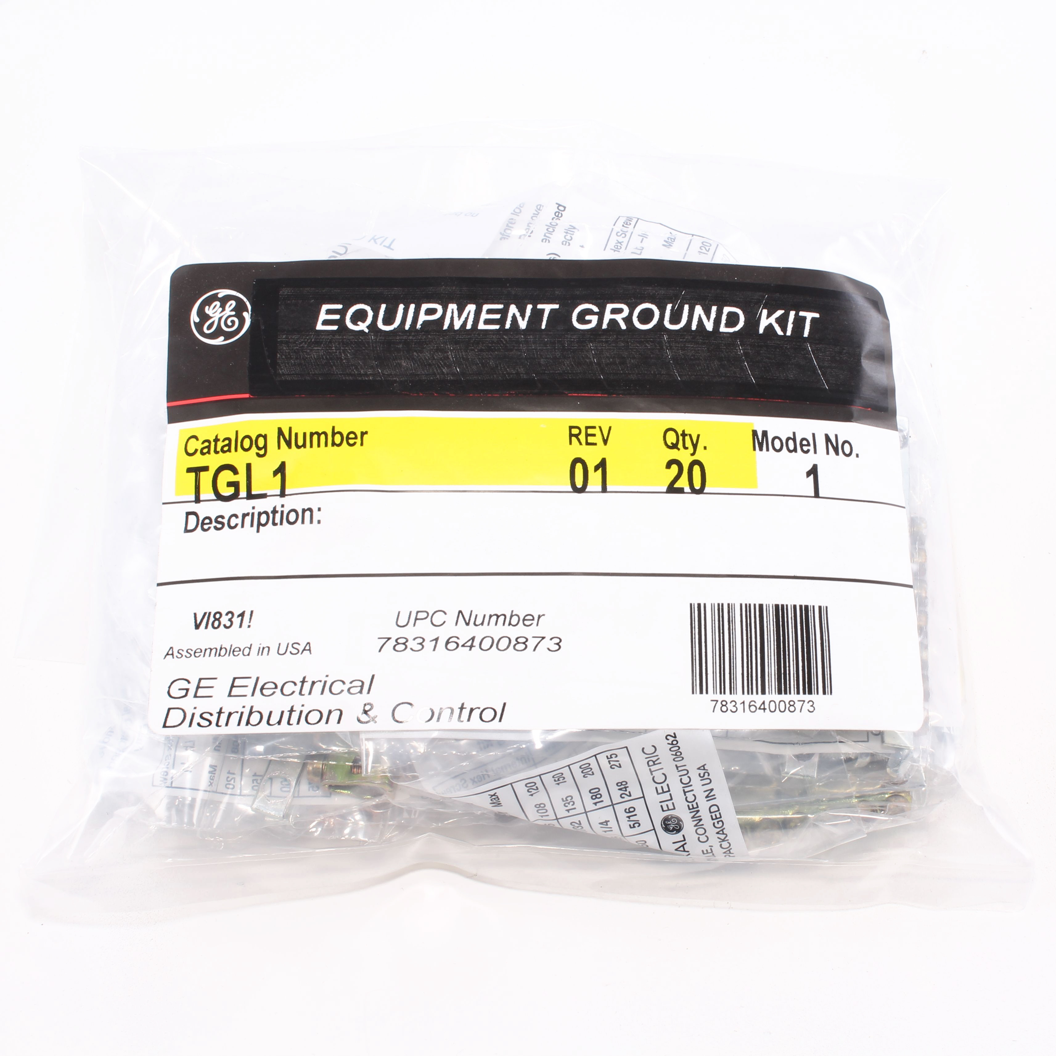 ABB TGL1 Ge Equipment Ground Kit